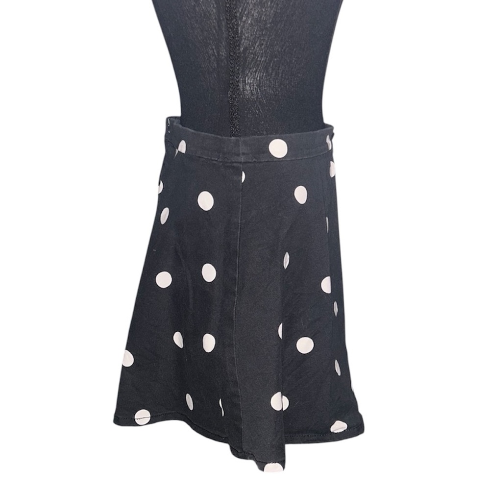 Polka-Dot Skater Skirt — Black & White 🖤🤍 - Picture 3 of 7